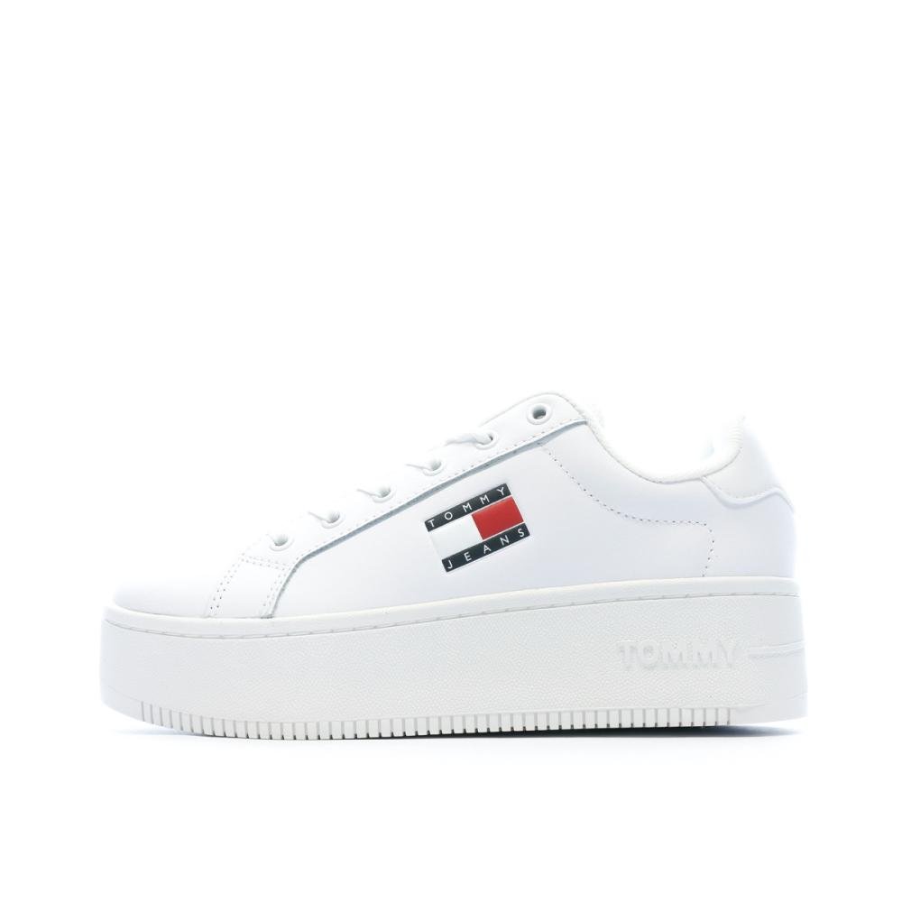 Baskets Blanches Femme Tommy Jeans Flatform pas cher