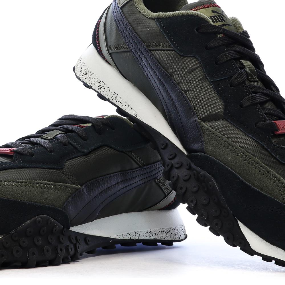 Baskets Vertes/Bordeaux Homme Puma Blktop vue 7