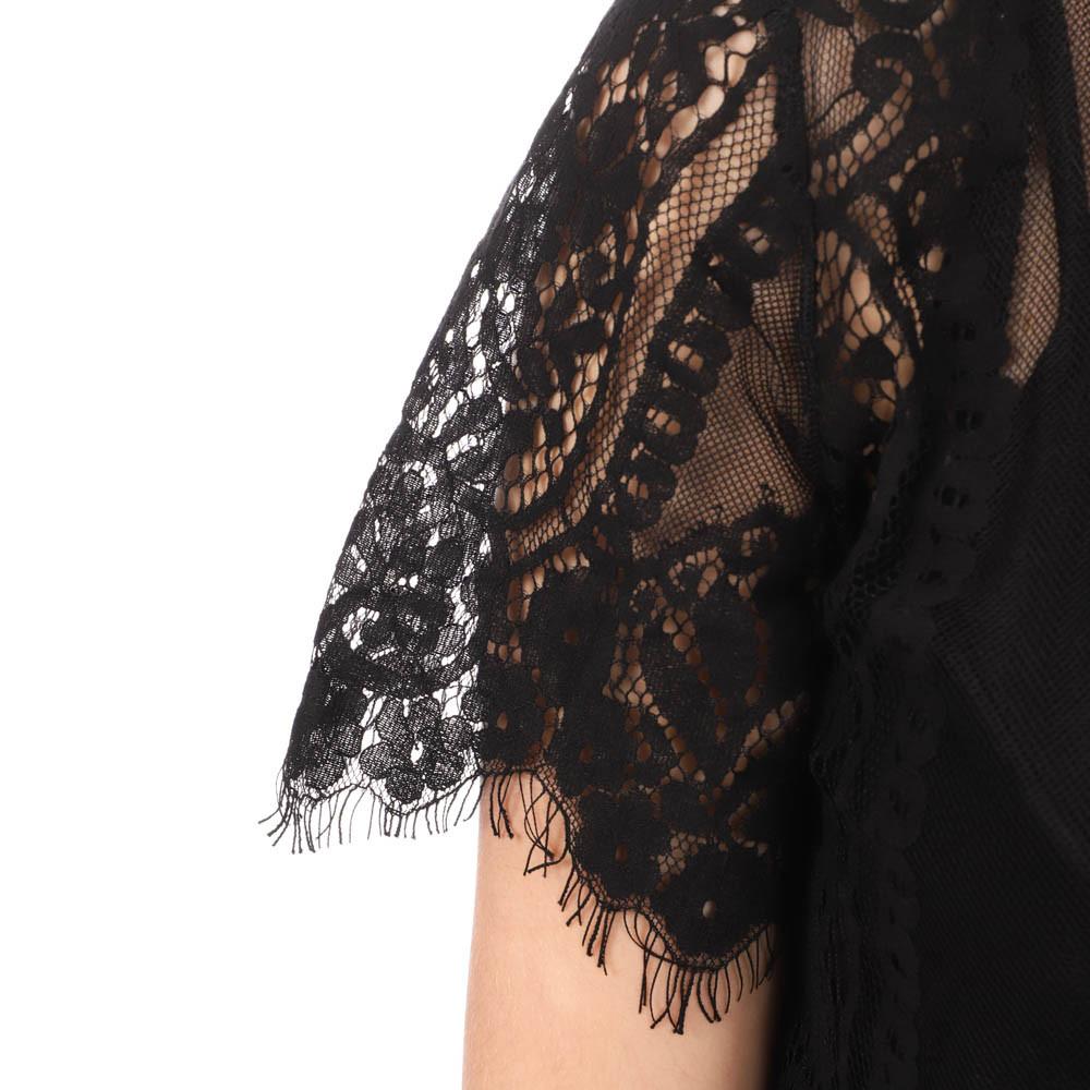 Robe Noir Femme Teddy Smith R-dentelle vue 3
