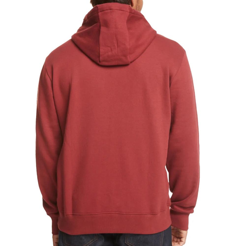 Sudadera roja para hombre Quiksilver Circletrimhood ver 2