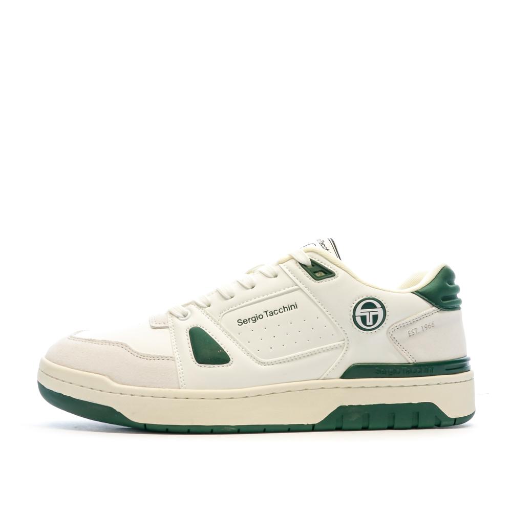 Baskets Blanche/Verte Homme Sergio Tacchini Milano pas cher