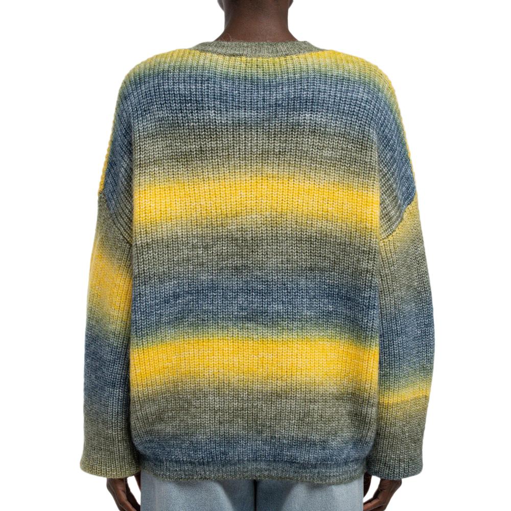 Pull Olive/Jaune Femme Teddy Smith Stripy vue 2