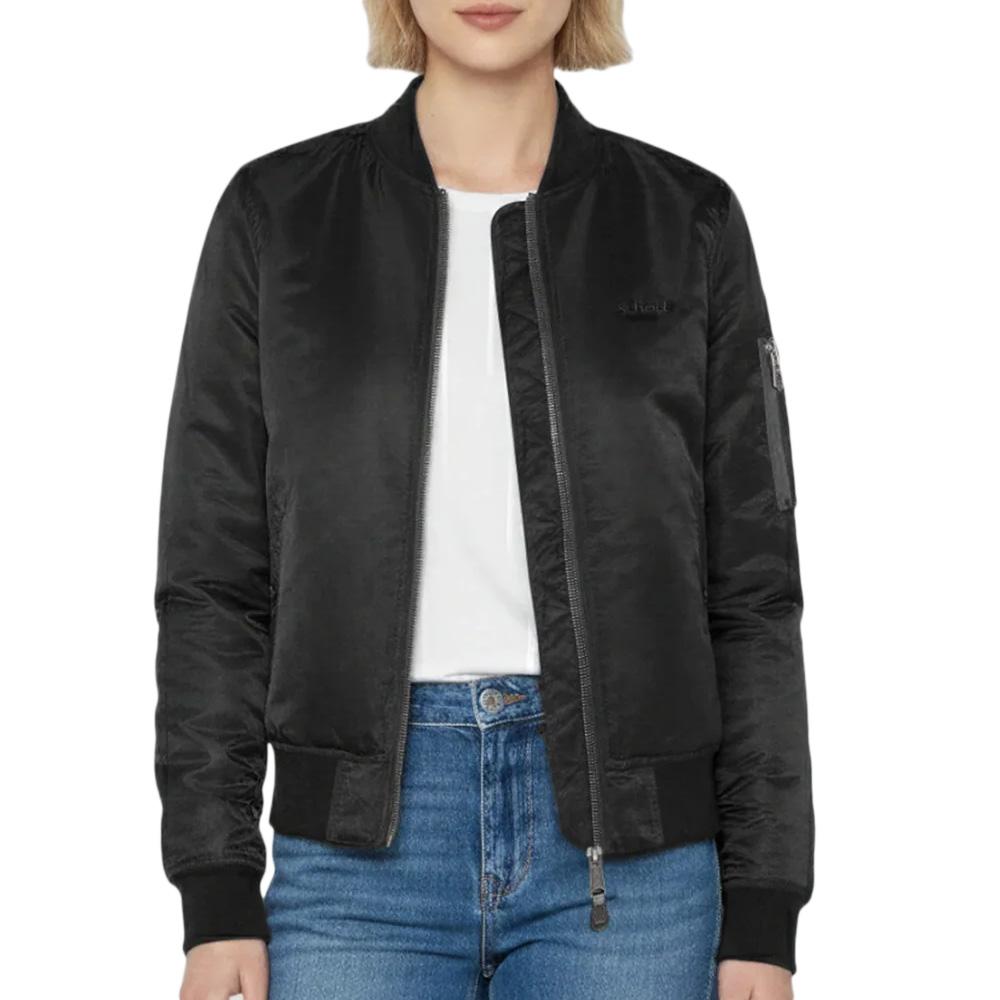 Bomber Noir Femme Schott Femme JET17W pas cher