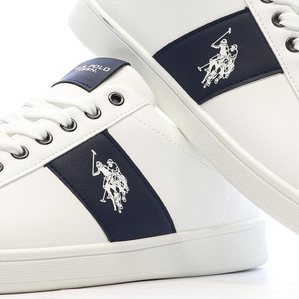 Baskets Blanches/Marines Homme US Polo ASSN Sneaker vue 7