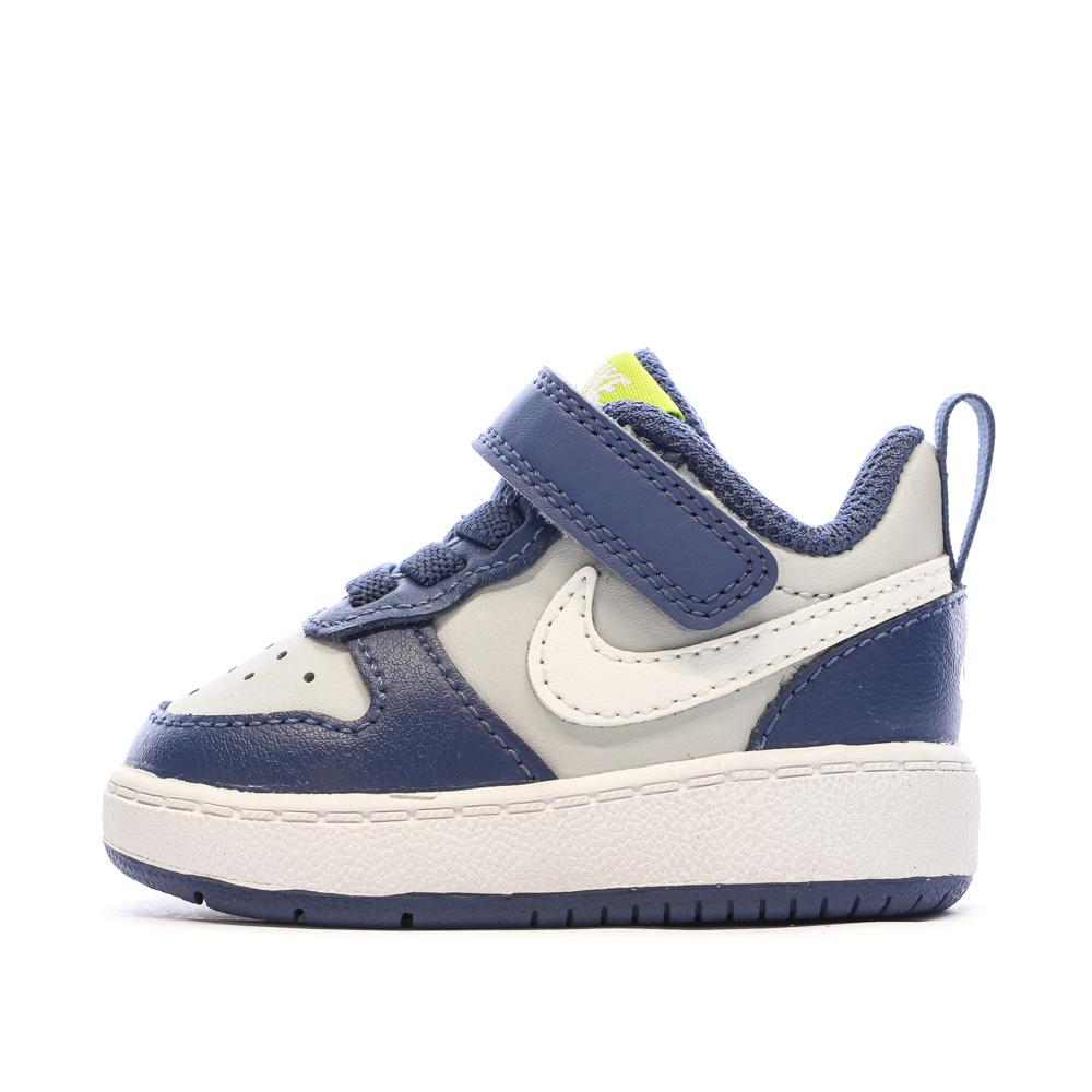 Baskets Bleu/Gris Garçon Nike Court Borough 2 pas cher
