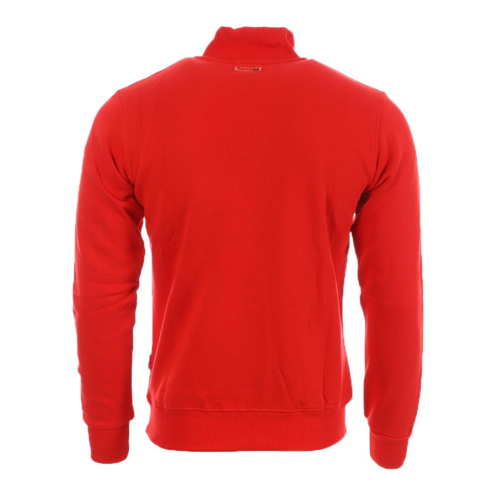 Sweat 1/4 zip Rouge Homme Supreme Grip Francy vue 2