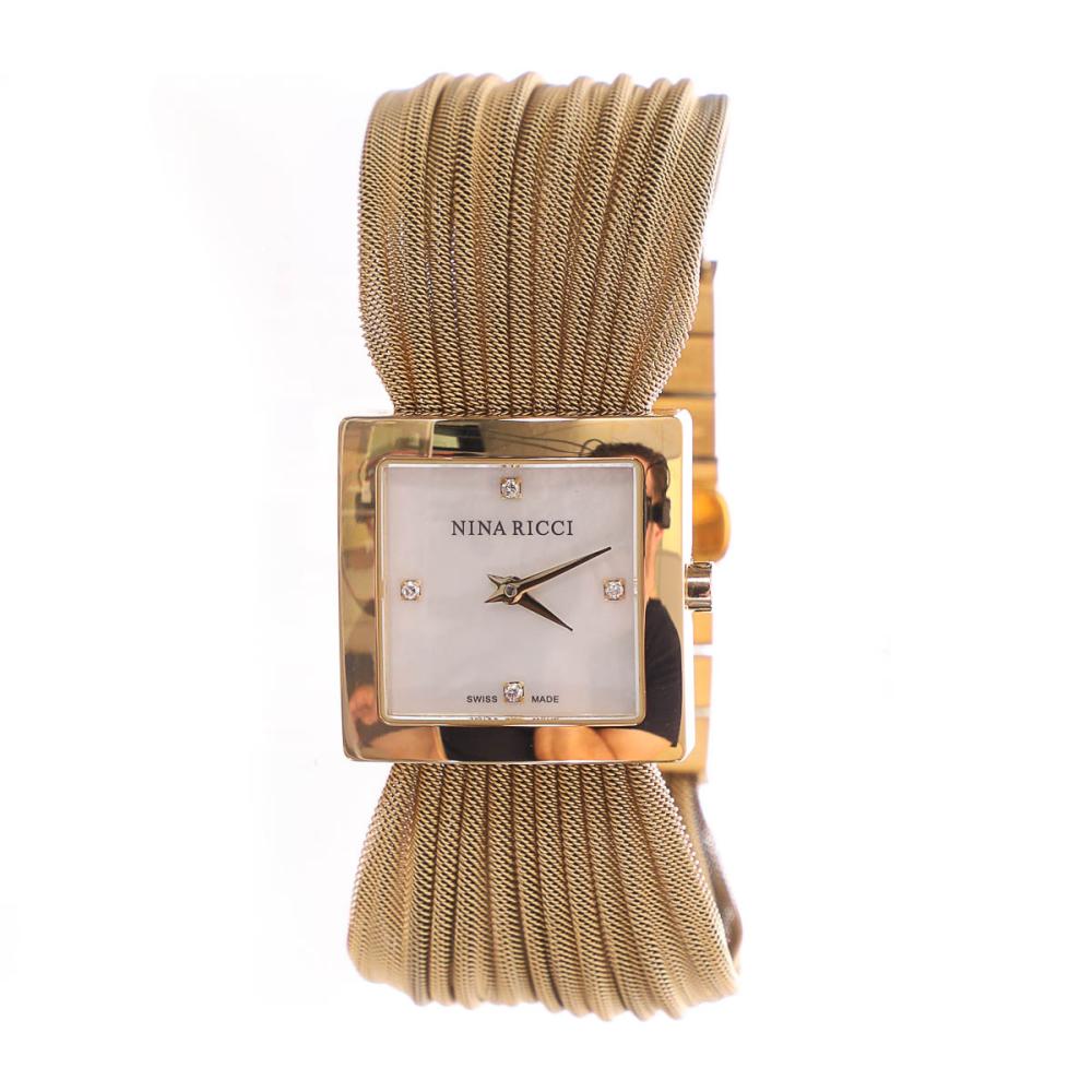 Montre analogique or femme Nina Ricci Acier vue 2