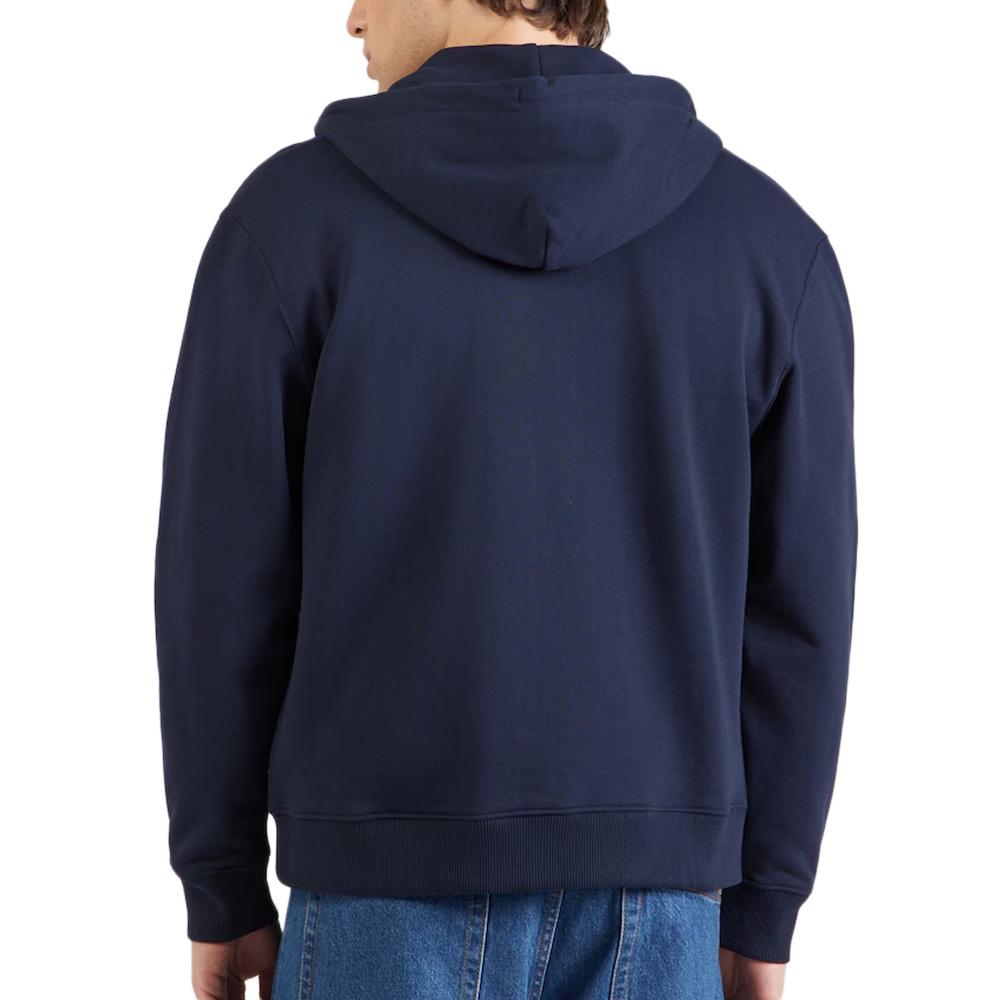Sweat Zippé Marine Homme Calvin Klein Jeans Terry Monog vue 2