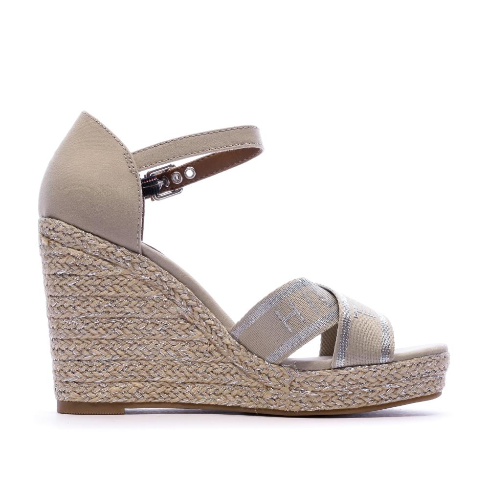 Sandales compensées beige femmes Tommy Hilfiger 10cm vue 2