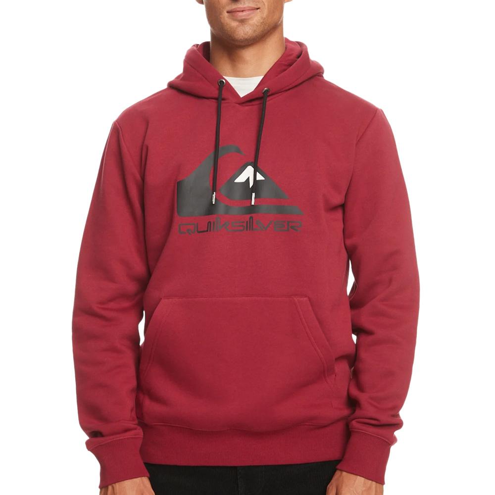 Sudadera roja para hombre Quiksilver Biglogohood barato