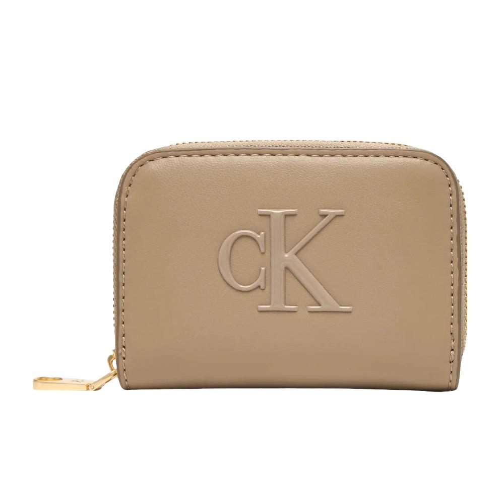 Portefeuille Beige Femme Calvin Klein Jeans Bold pas cher