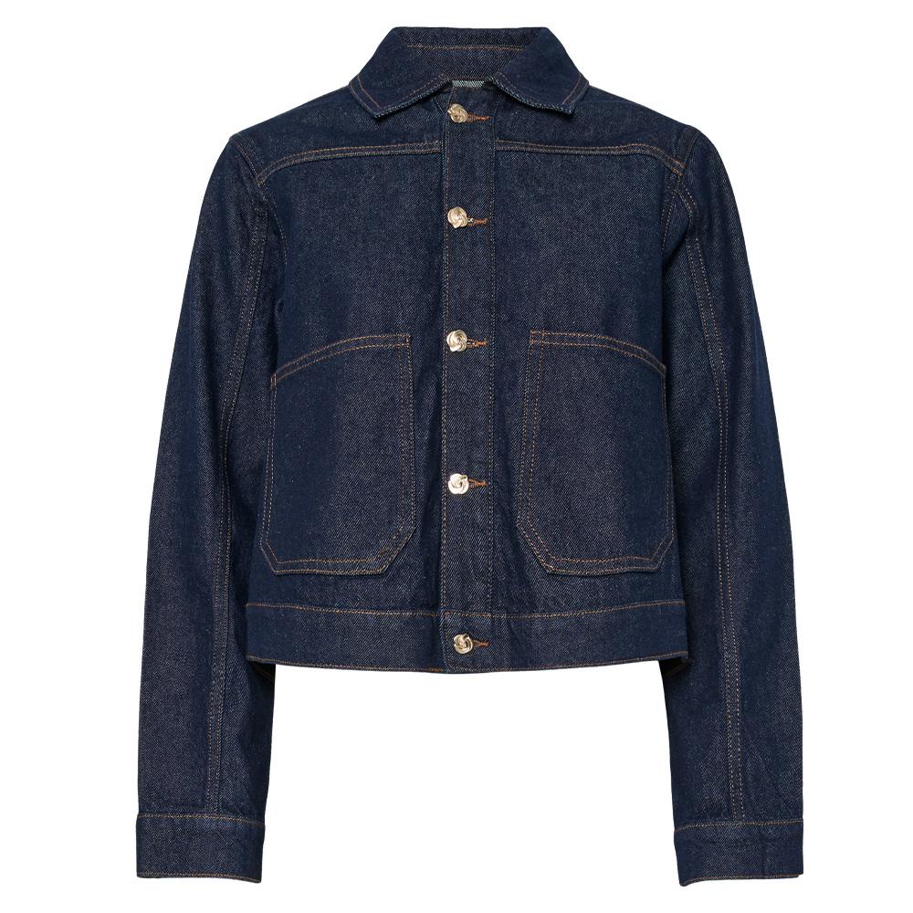 Veste en Jean Bleu Brut Femme Pieces Denim vue 2