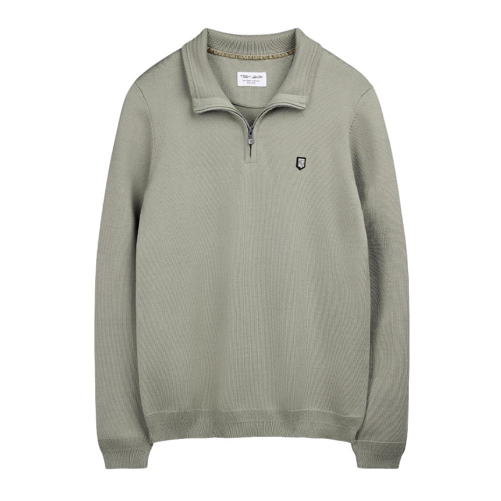 Pull 1/4 Zip Vert Homme Teddy Smith Marty 2 pas cher