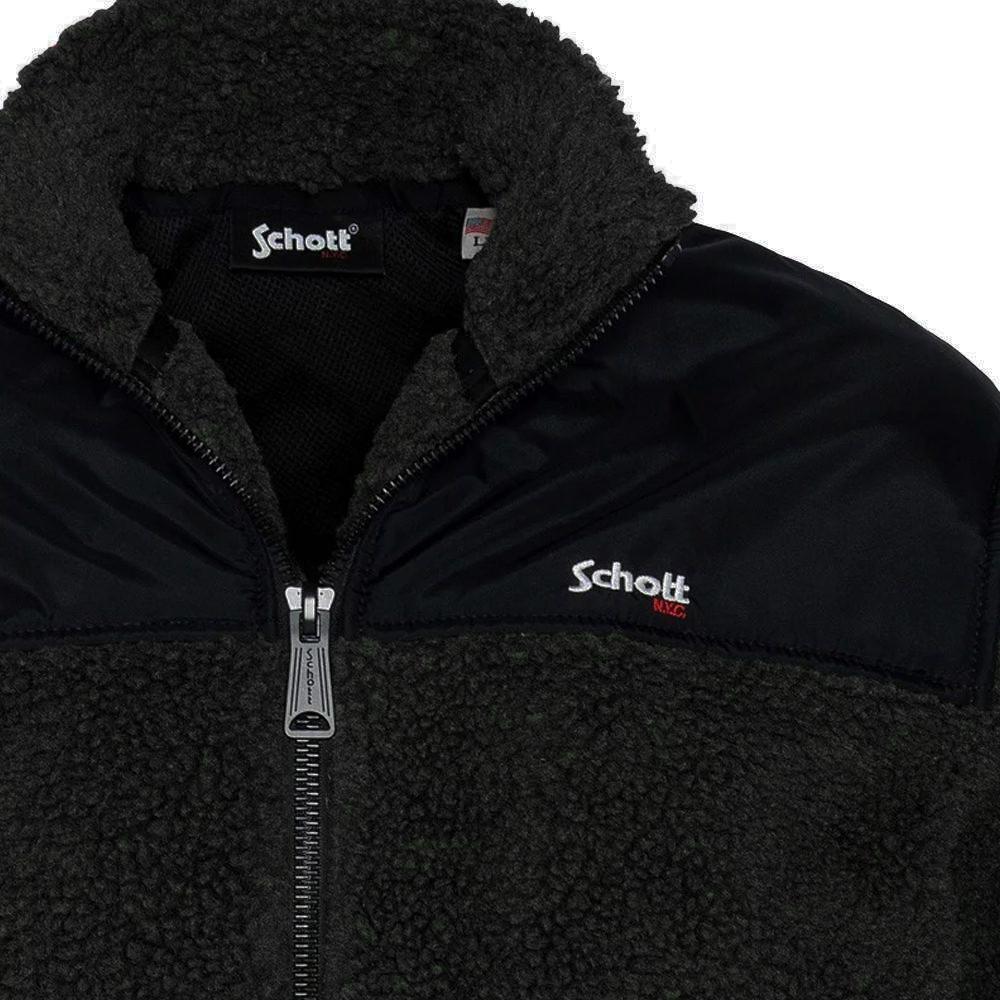 Veste Zippé Noir Homme Schott Sward vue 3
