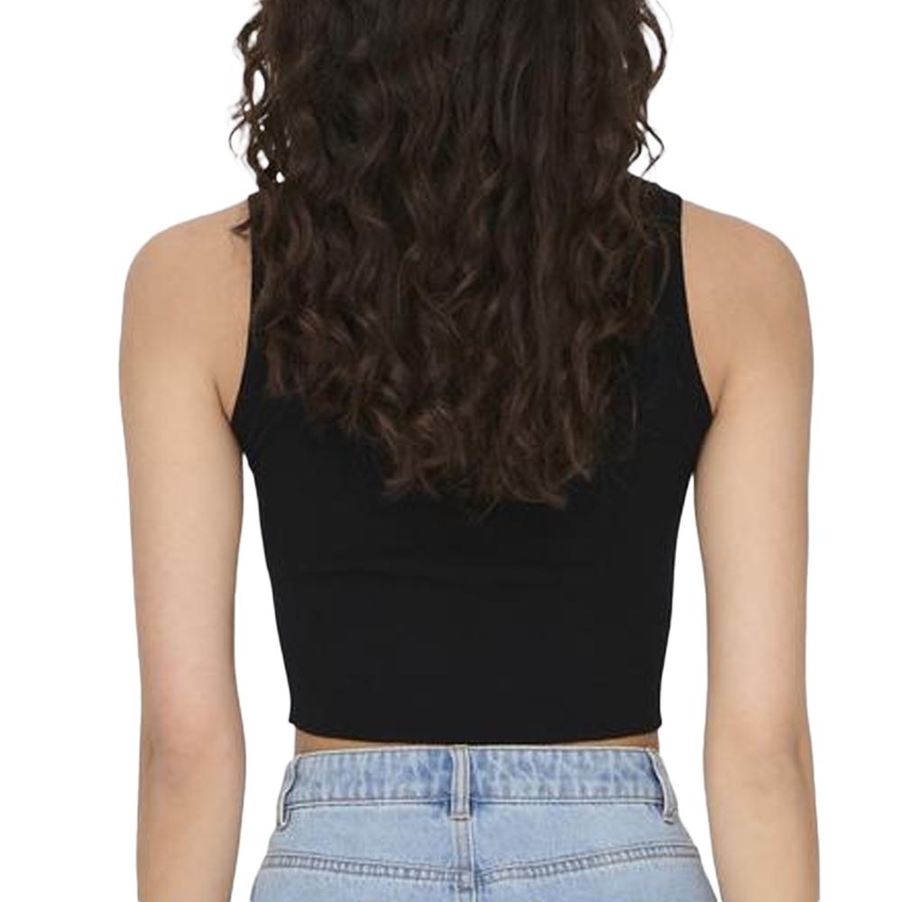 Crop Top Noir Femme Jdy Cirkeline vue 2