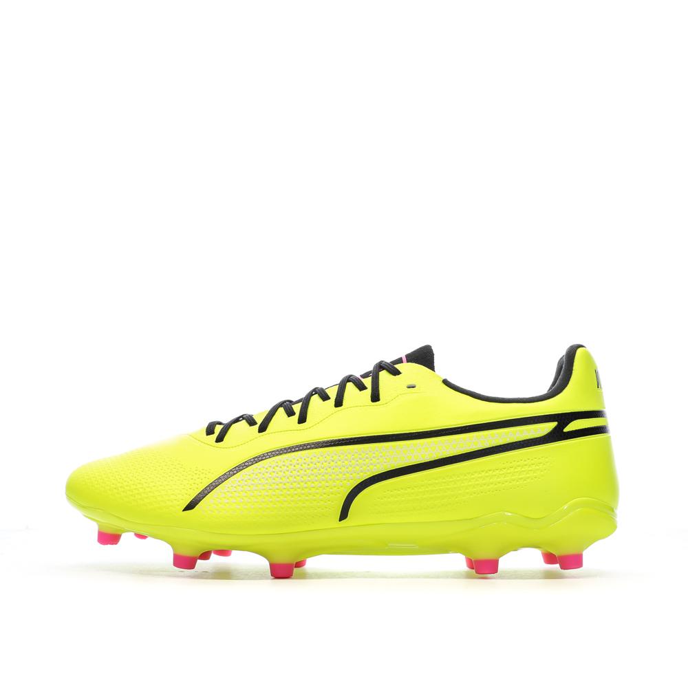 Chaussures de Foot Jaunes Homme Puma King Pro FG/AG pas cher