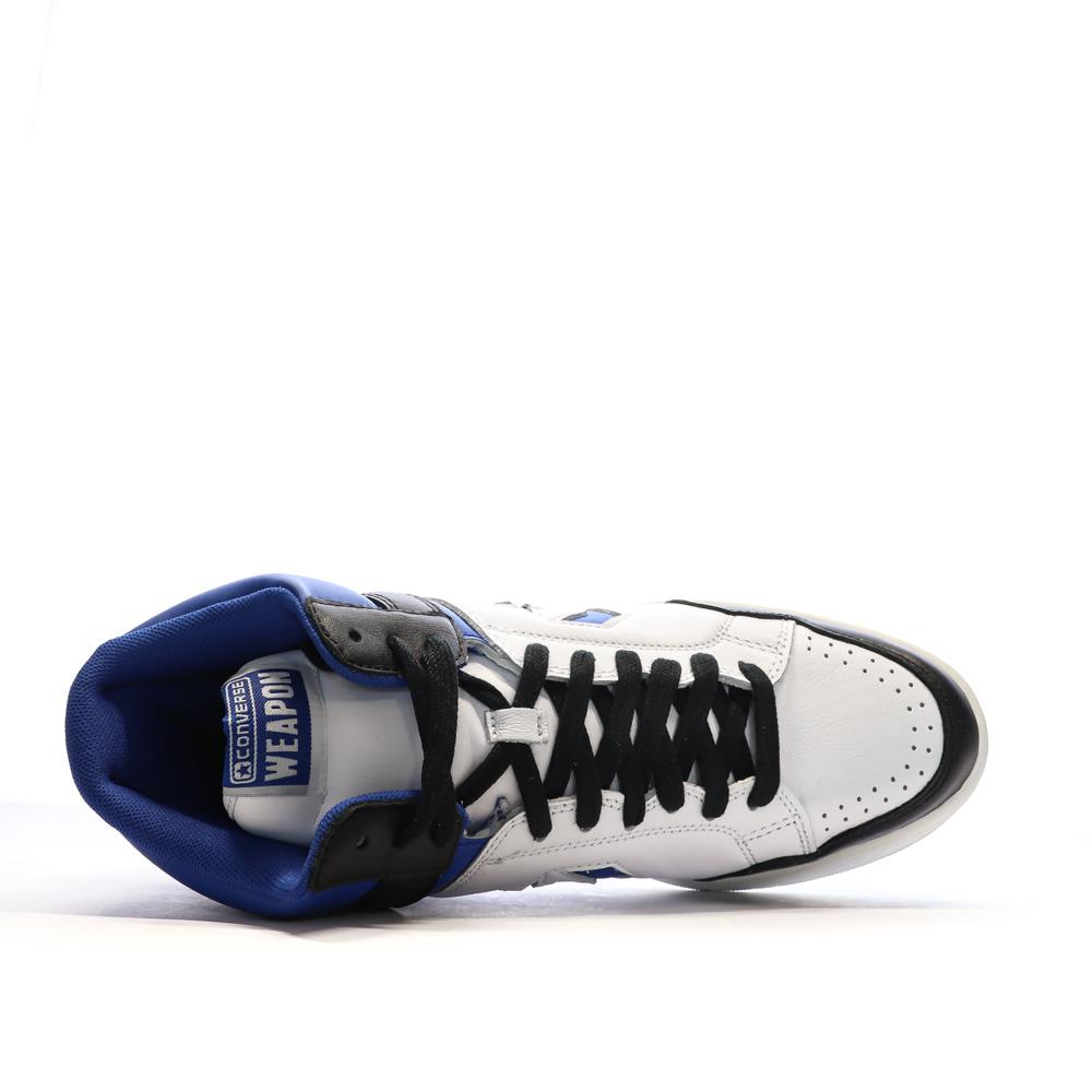 Baskets Blanches/Noires/Bleu Homme Converse Weapon vue 4