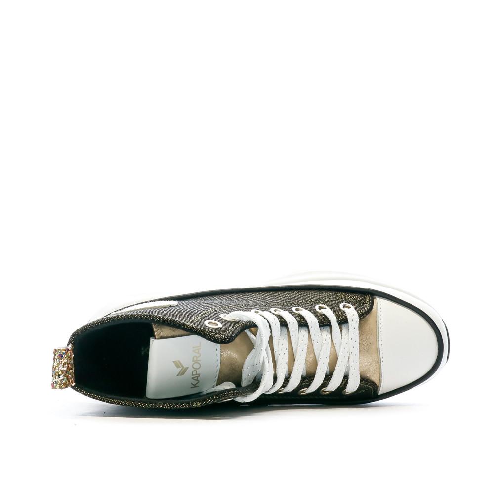 Baskets Noir/Doré Femme Kaporal Christa vue 4