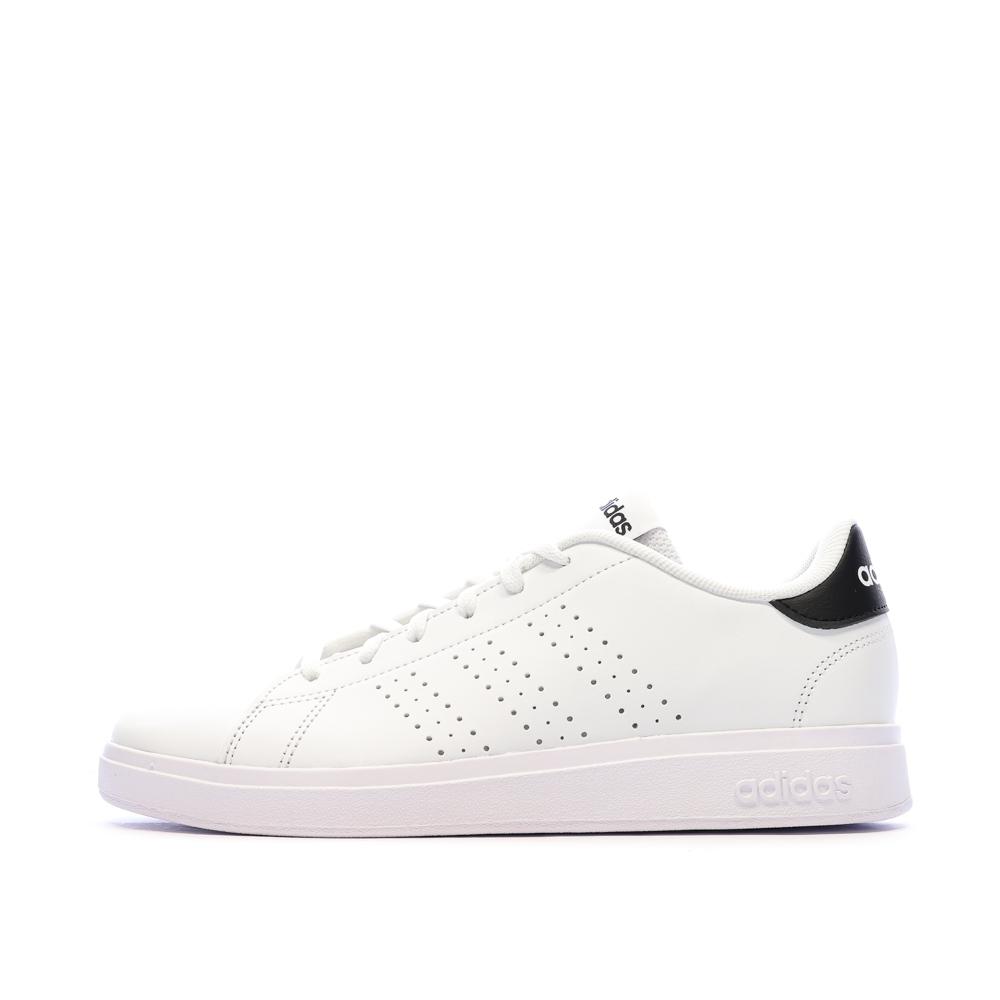 Baskets Blanc/Noir Junior Adidas Advantage pas cher