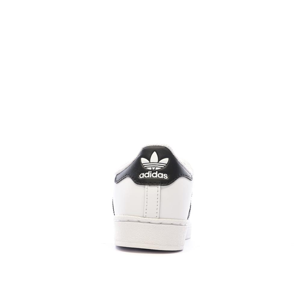 Baskets Blanches/Noires Garçon/Fille Adidas Superstar vue 3