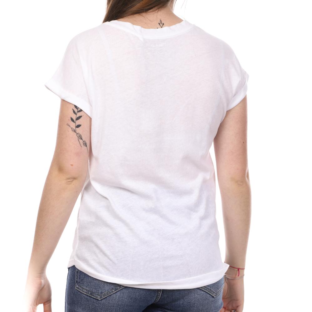 T-shirt Blanc Femme Teddy Smith Trobali vue 2