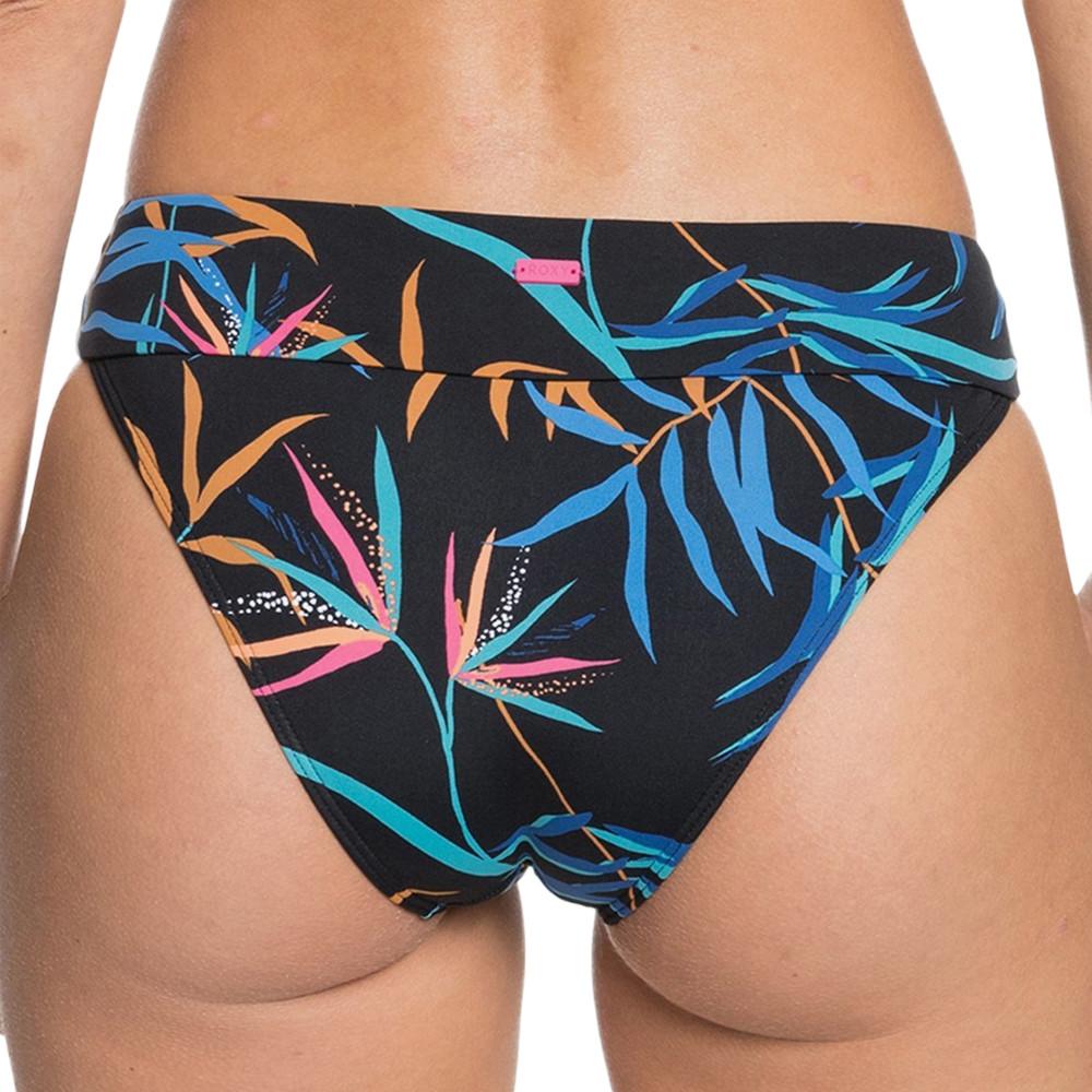 Bas de Bikini Noir/Bleu à fleurs Femme Roxy Lahaina Bay vue 2