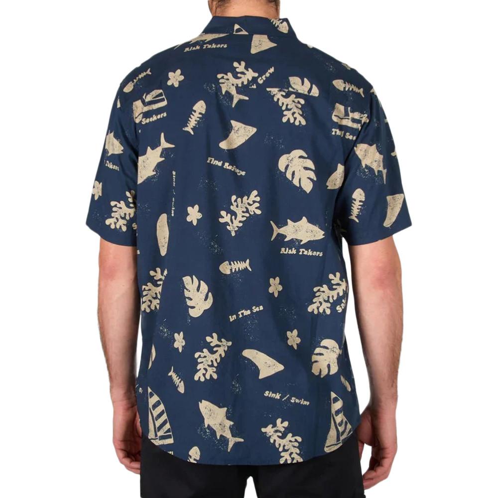 Chemisette Manches Courtes Marine Homme Salty Crew Twisted Tides vue 2