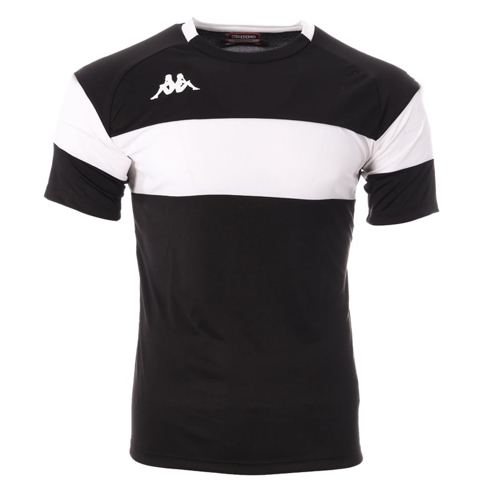 T-Shirt de Sport Noir/Blanc Garçon Kappa Dareto 33133WWJR pas cher