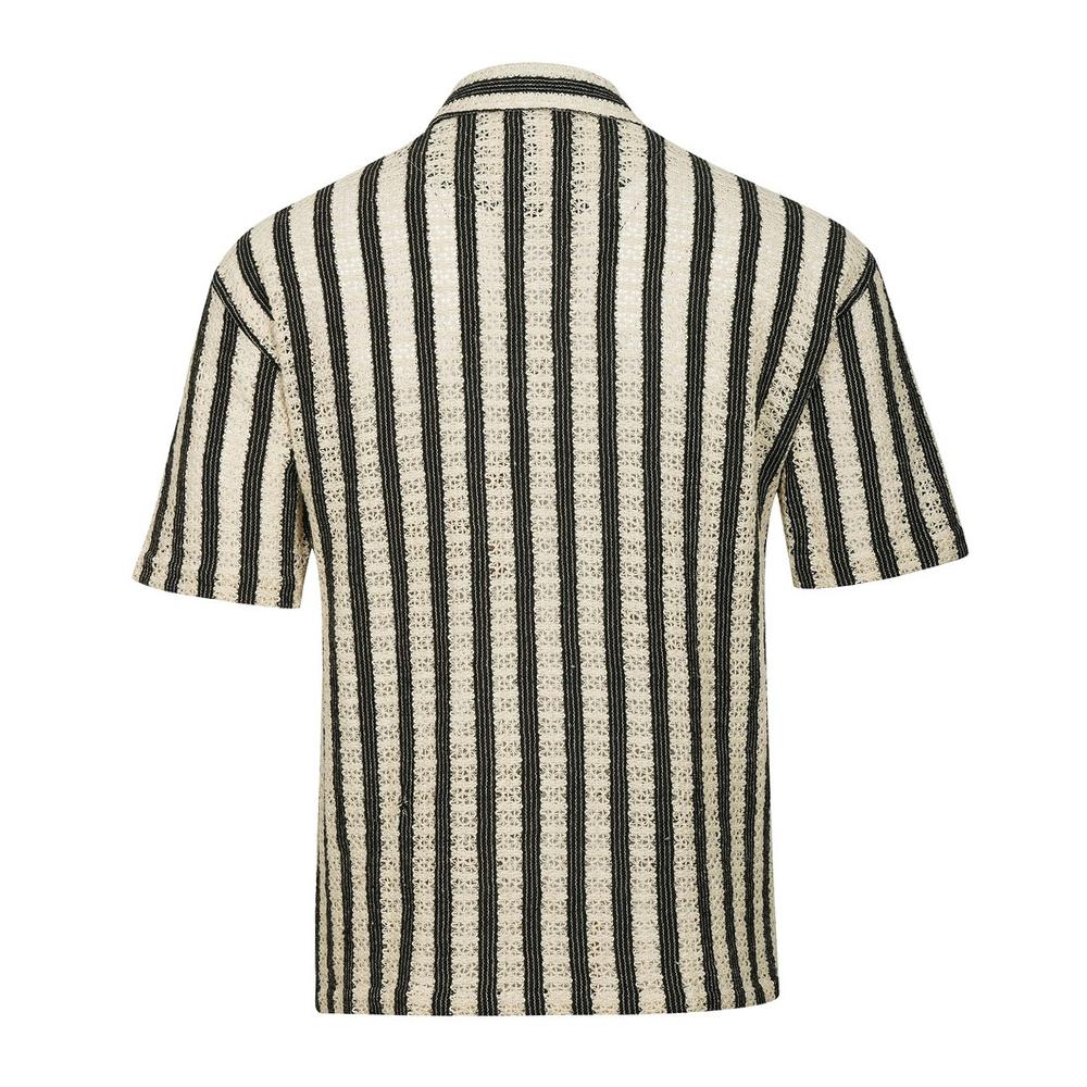 Chemisette Beige/Noir Rayures Homme Kaporal TROY vue 2