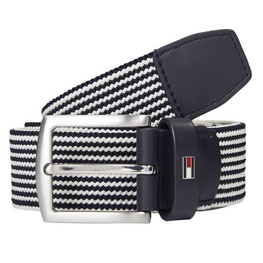 Ceinture Marine/Blanc Homme Tommy Hilfiger Denton Elastic pas cher