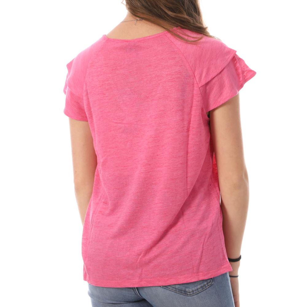 T-shirt Rose Femme Vero Moda Lina vue 2