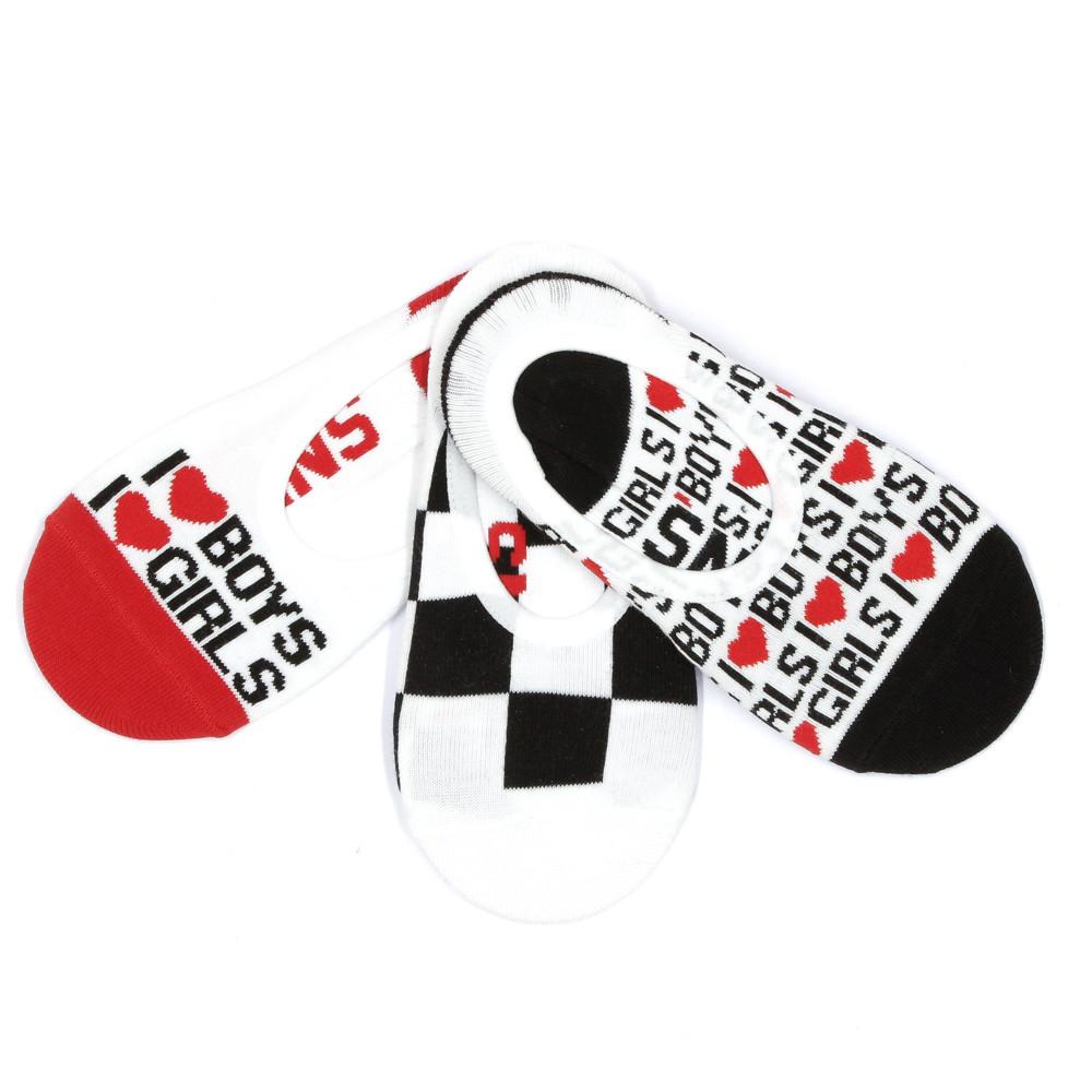 3x paires de Chaussettes Blanche Fille Vans Canoodles pas cher