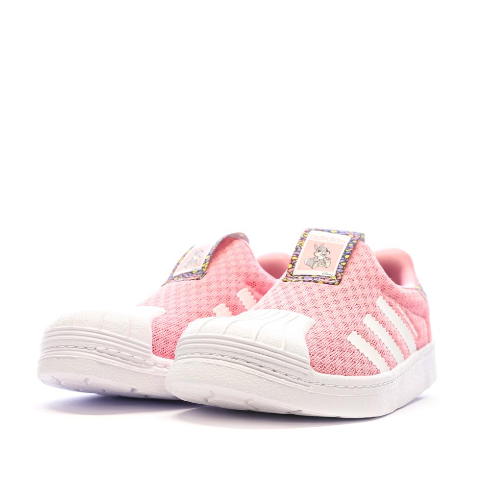 Baskets Roses Fille Adidas Superstar 360 vue 5