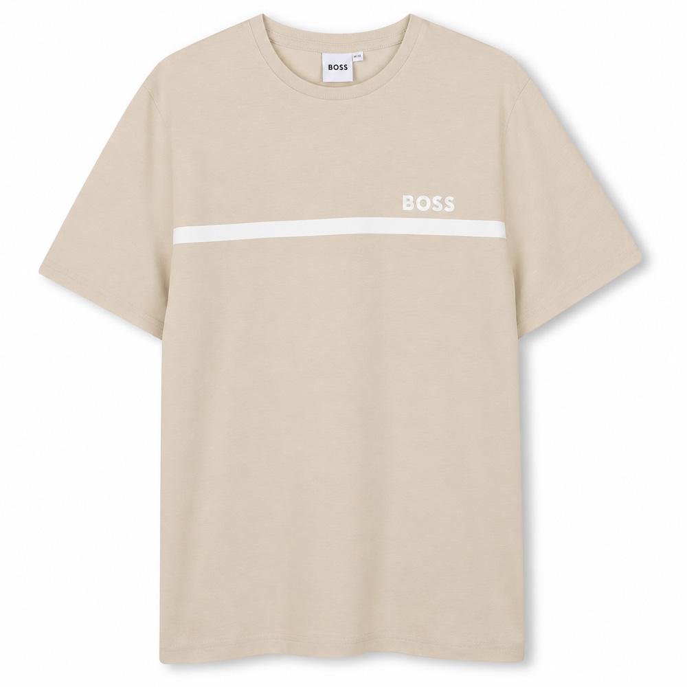 Camiseta beige para niño de Hugo Boss J52727 barato