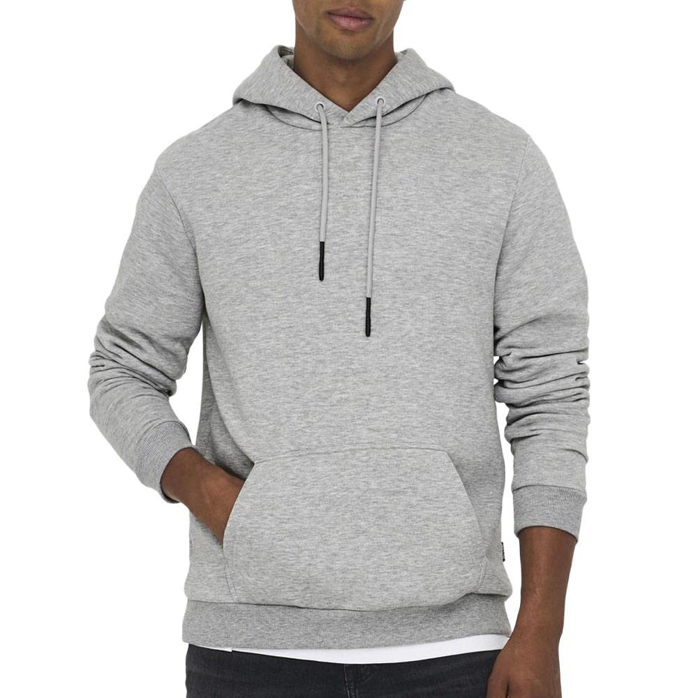 Sweat à Capuche Gris Homme Only & Sons Ceres pas cher