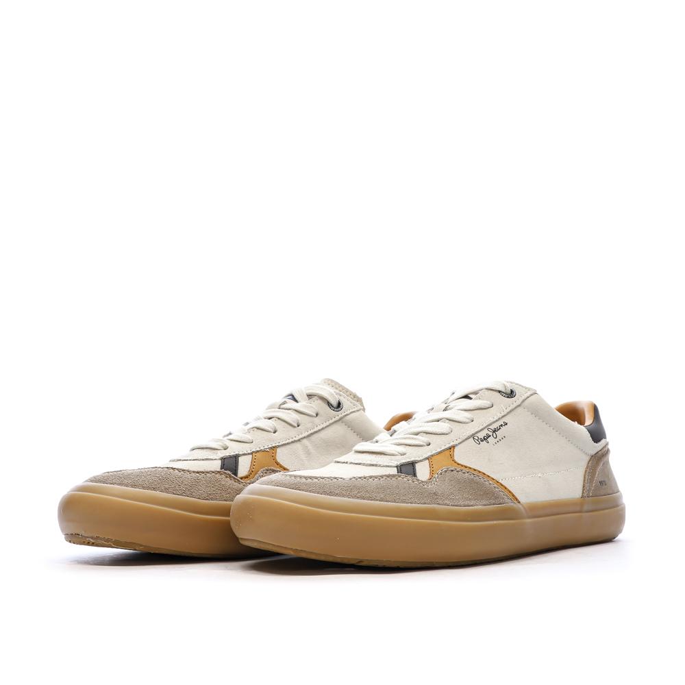 Baskets Beiges Homme Pepe jeans Travis Retro vue 6
