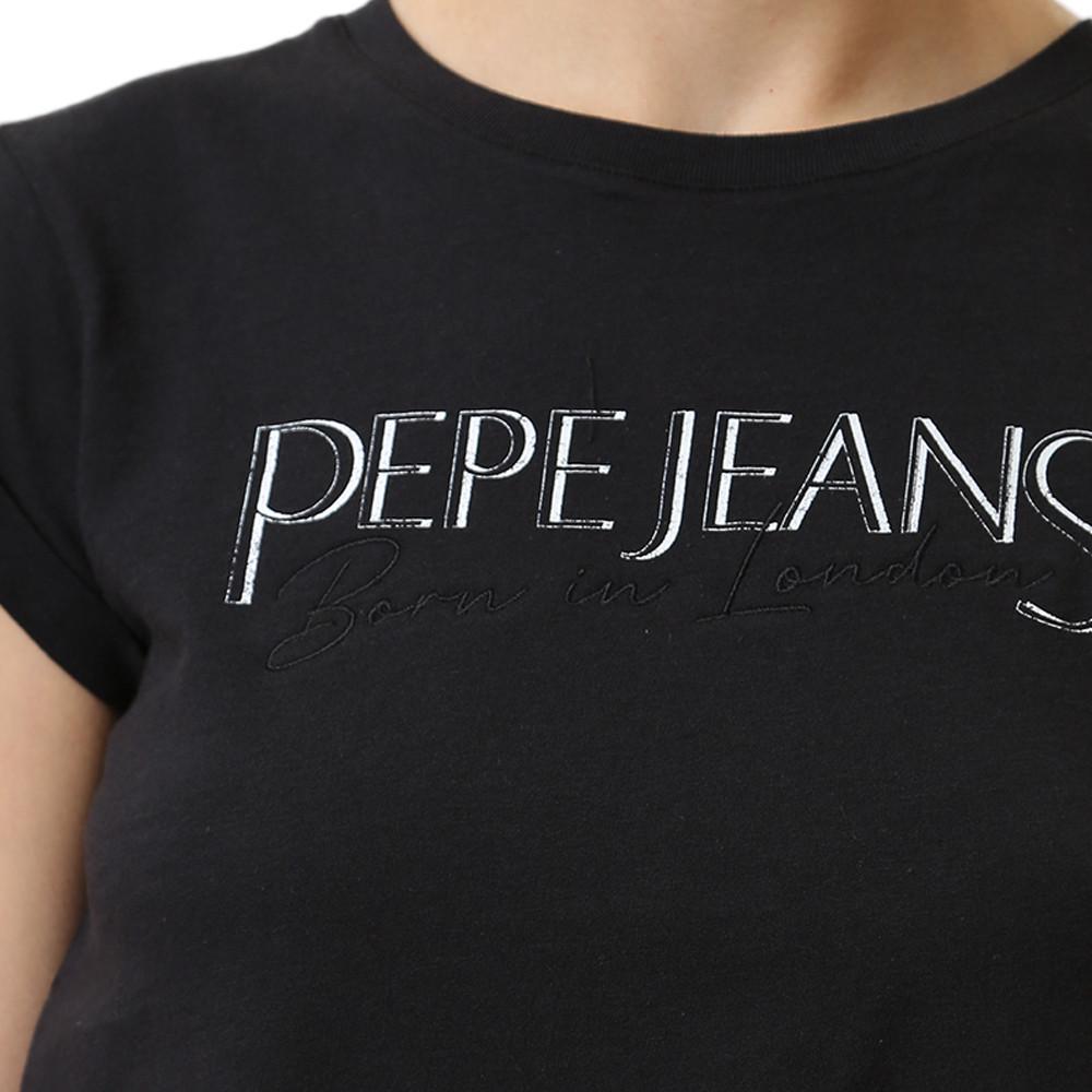 T-shirt Noir Femme Pepe jeans Hannon vue 3