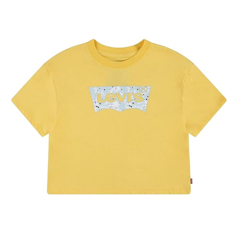 T-shirt Jaune Fille Levi's 4EH214 pas cher