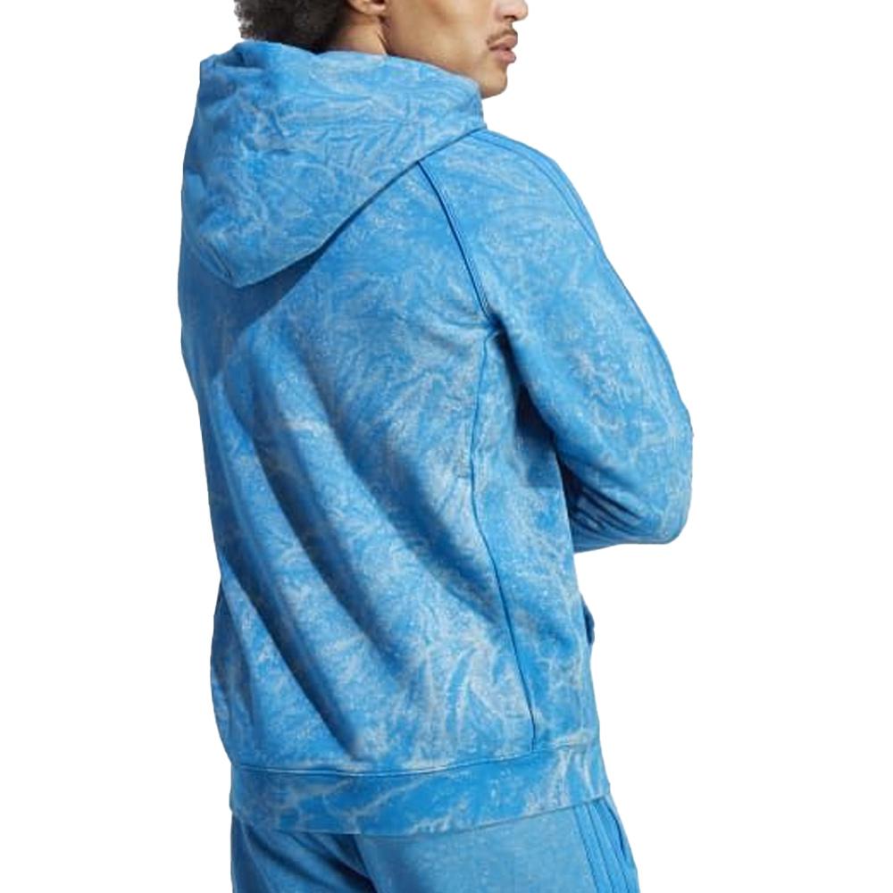 Sweat à Capuche Bleu Homme Adidas Washed Hoody vue 2