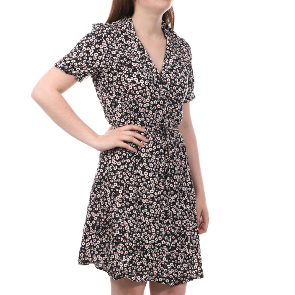 Robe Noir à fleurs Femme JDY Starr pas cher