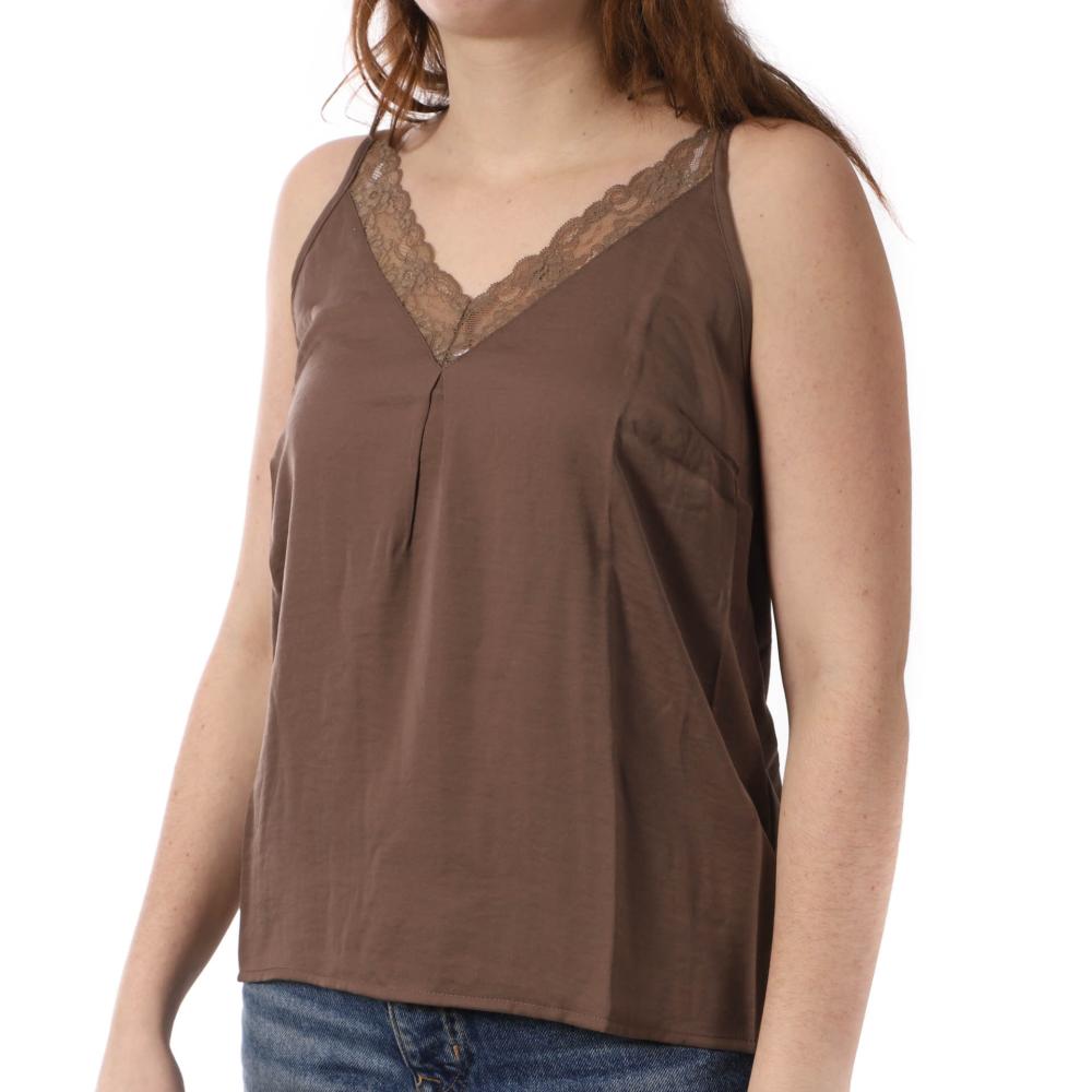 Débardeur Marron Femme Vila Vicava pas cher