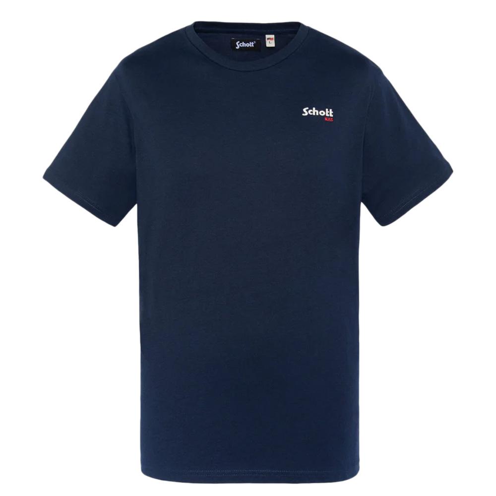 T-shirt brodé marine homme Schott NYC pas cher