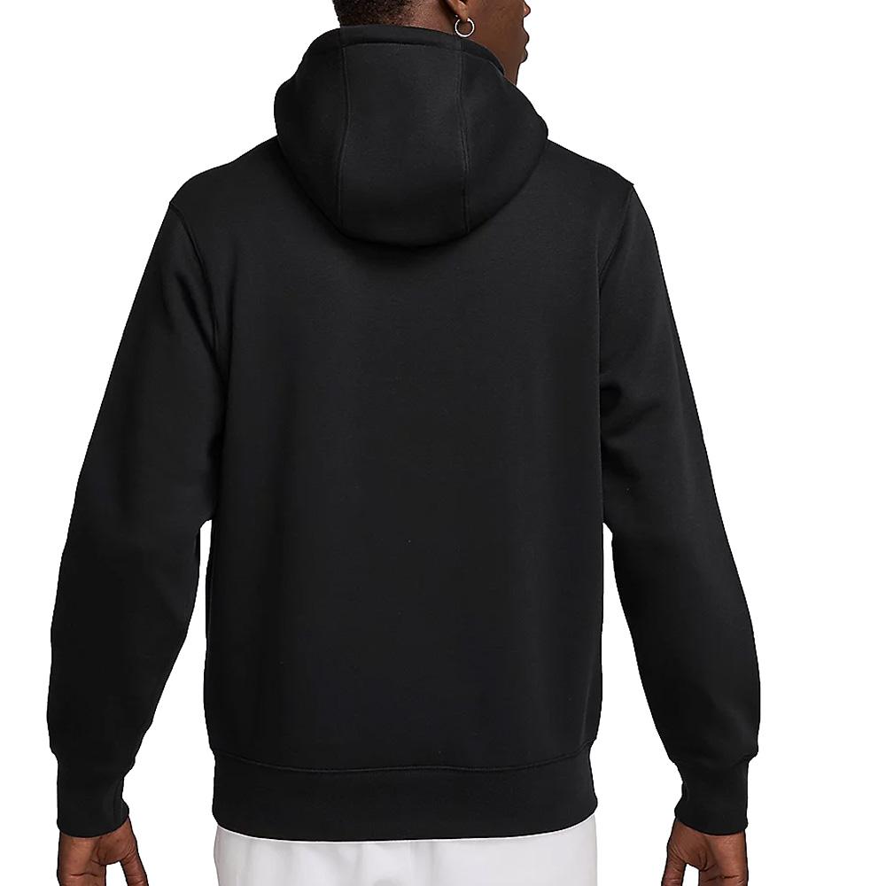 Sweat Noir Homme Nike Club Varsity vue 2
