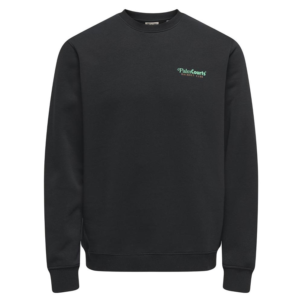 Sweat Noir/Vert Homme Only & Sons 22034848 pas cher