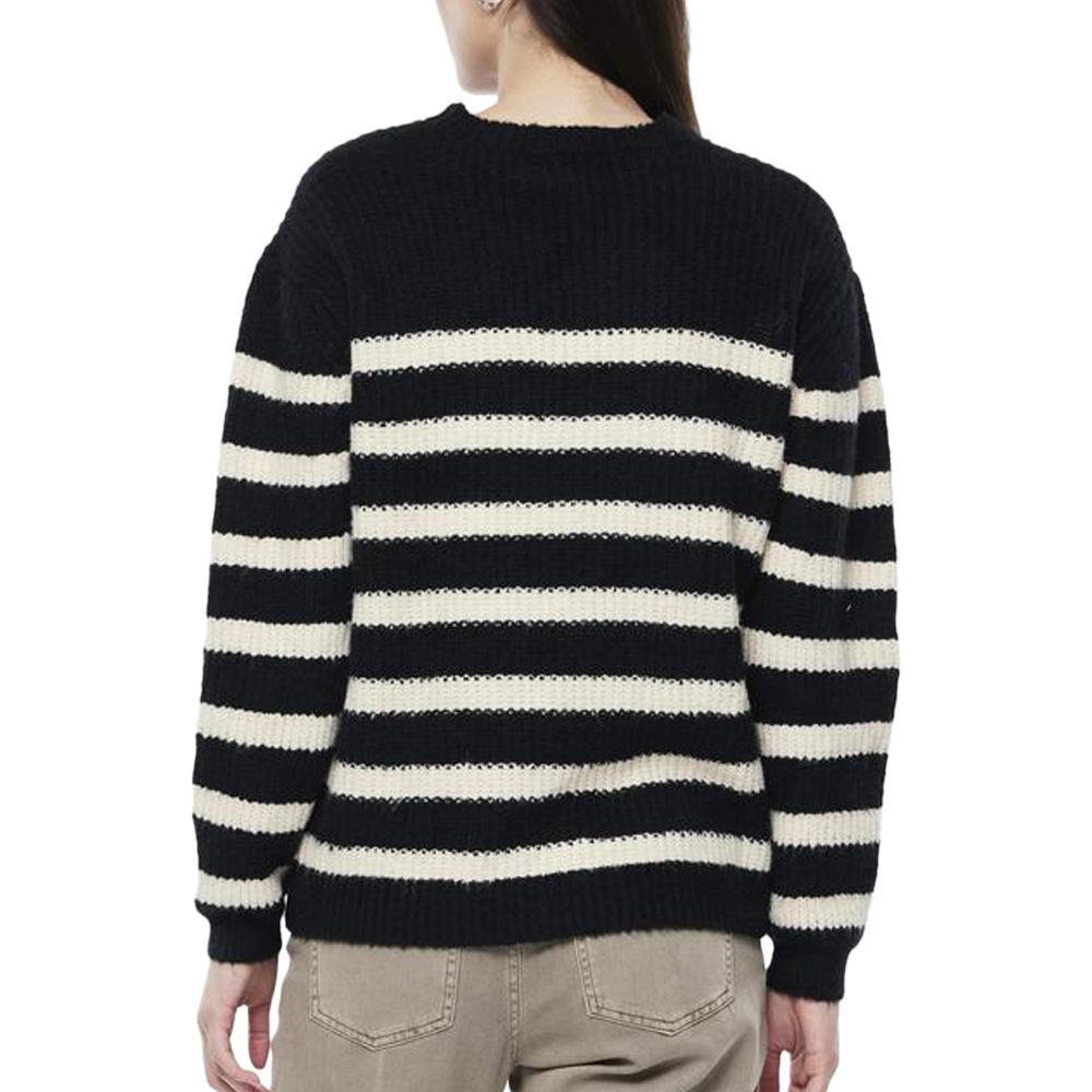 Pieces Klara Jersey Blanco/Negro Mujer ver 2