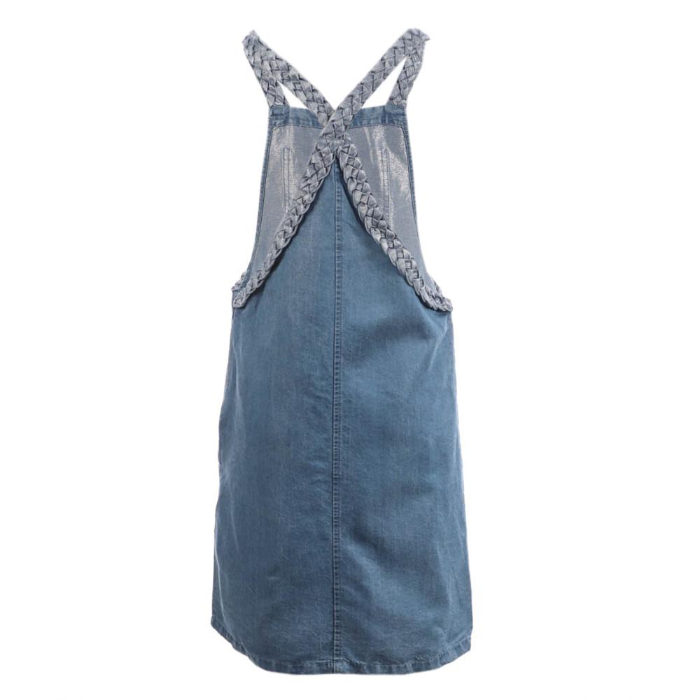 Robe en jean Bleu Fille Teddy Smith Rafel vue 2