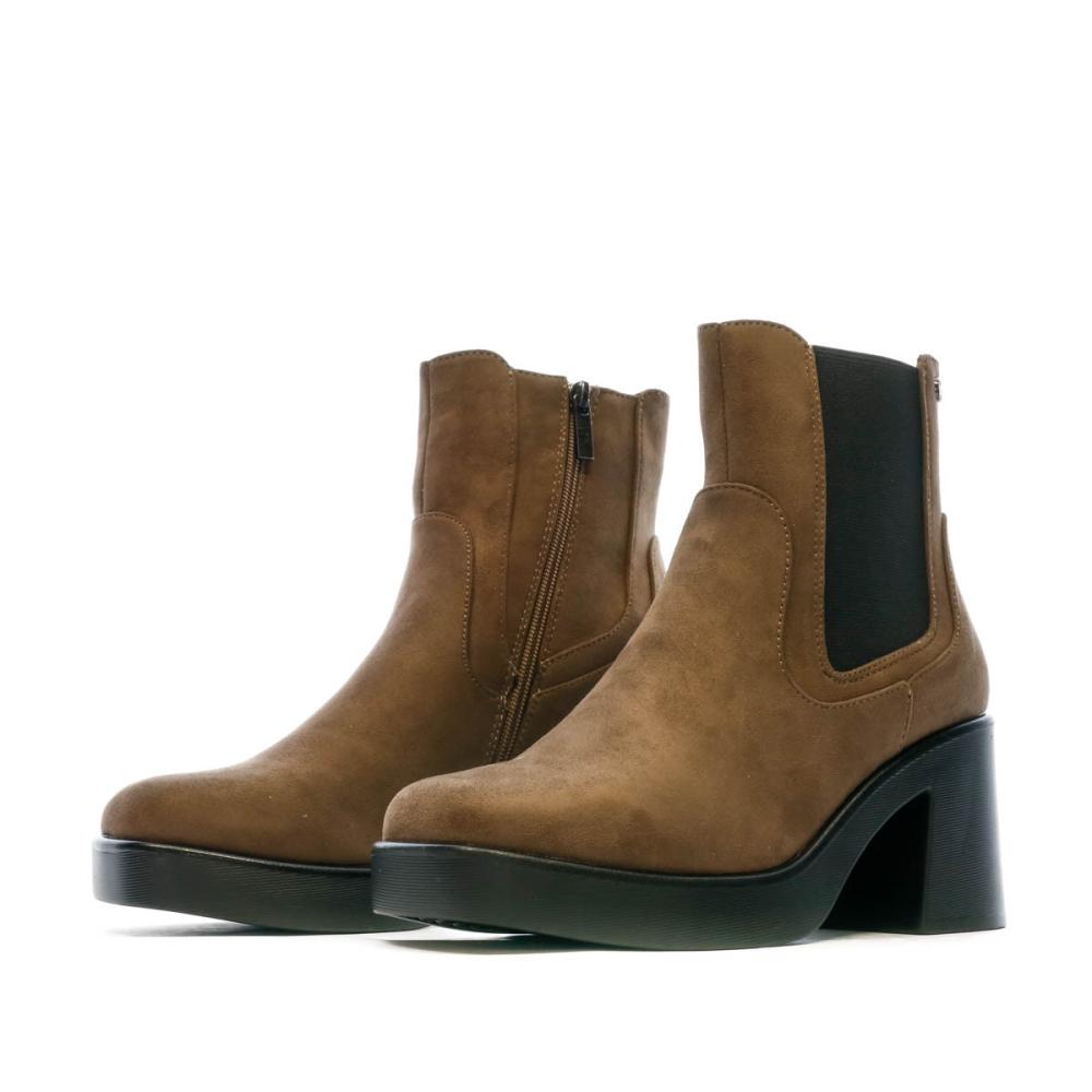 Bottines Marron Femme Xti Chelsea vue 6