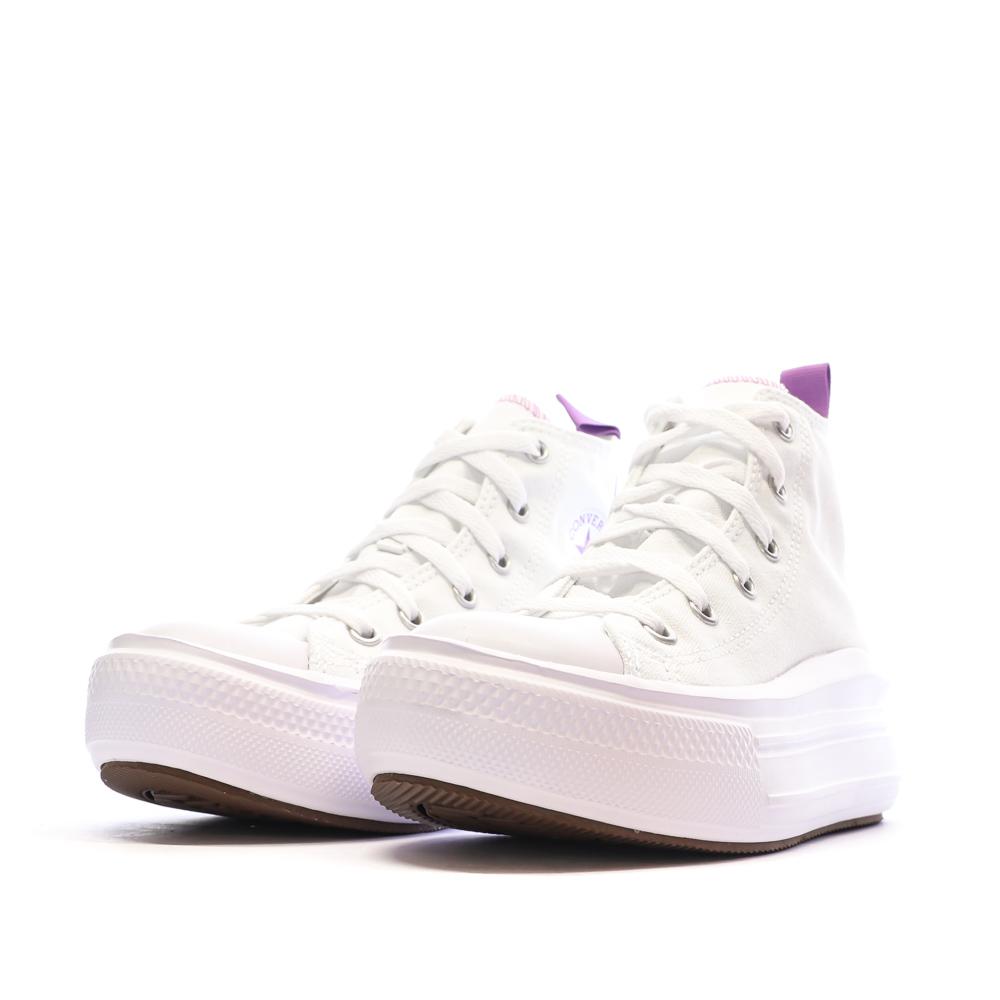 Baskets Blanches Fille Converse Ct All Star Move Platform vue 6