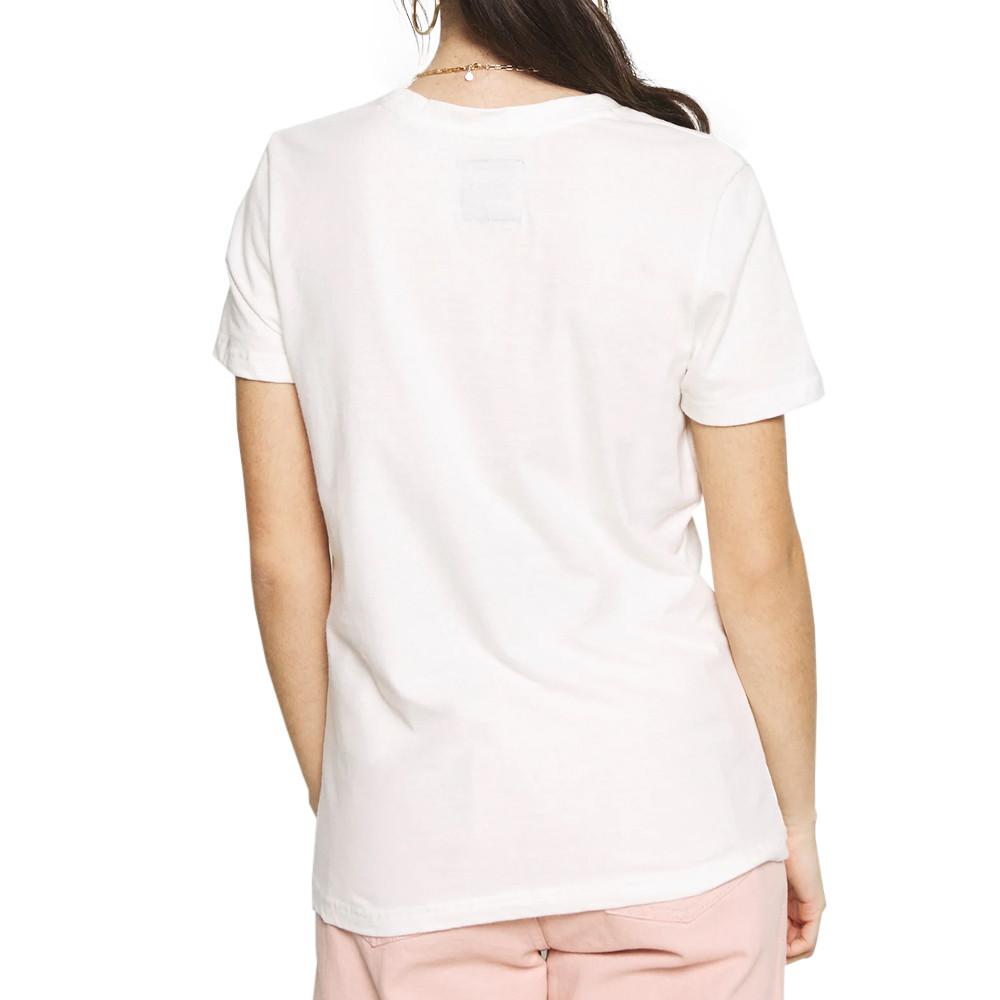 T-Shirt Blanc Femme Superdry GINGHAM ENTRY vue 2