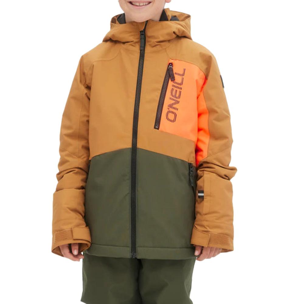 Manteaux de ski Kaki/Orange Garçon O'Neill Jacksaw pas cher